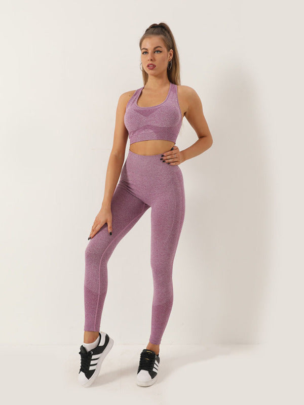Seamless Two-piece Racerback Sports Suit